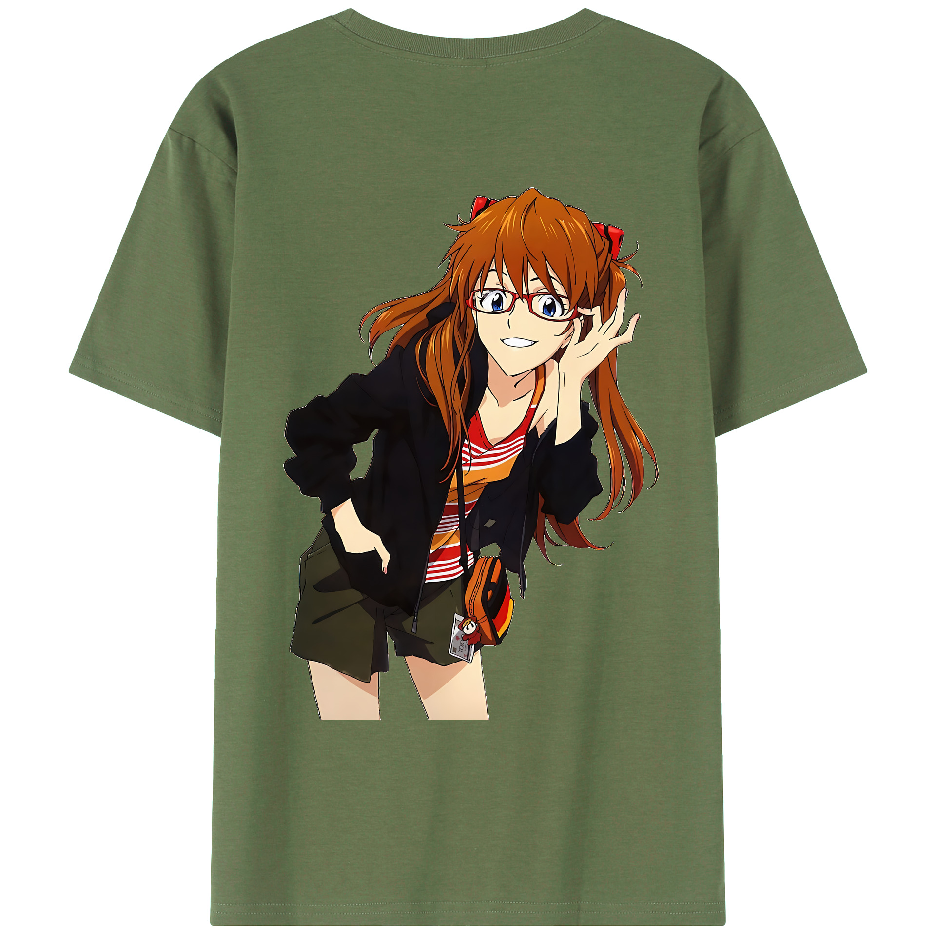 （画像用） EVA 新世紀エヴァンゲリオン 綿100％ メンズ半袖Tシャツ（バックプリント） 通気性